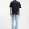 Cotton-jersey T-shirt with blue logo patch