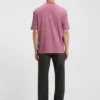 Cotton-jersey T-shirt with blue logo patch