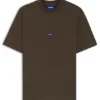 Cotton-jersey T-shirt with blue logo patch