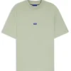 Cotton-jersey T-shirt with blue logo patch