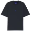 Cotton-jersey T-shirt with blue logo patch