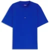 Cotton-jersey T-shirt with blue logo patch