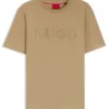 Cotton-jersey T-shirt with check logo