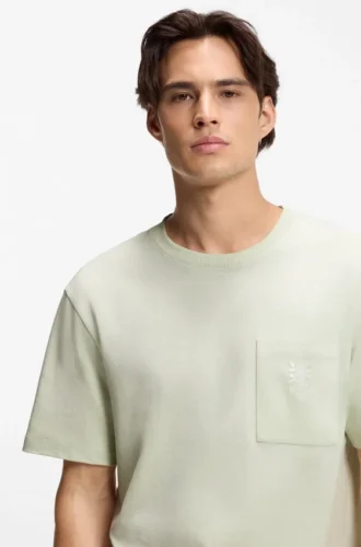 Cotton-jersey T-shirt with embroidered logo Cotton-jersey T-shirt with embroidered logo