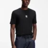 Cotton-jersey T-shirt with embroidered logo artwork