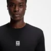 Cotton-jersey T-shirt with embroidered logo artwork