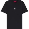 Cotton-jersey T-shirt with embroidered logo artwork
