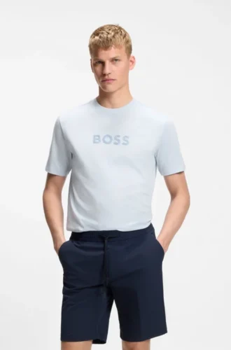 Cotton-jersey T-shirt with golf-inspired logo