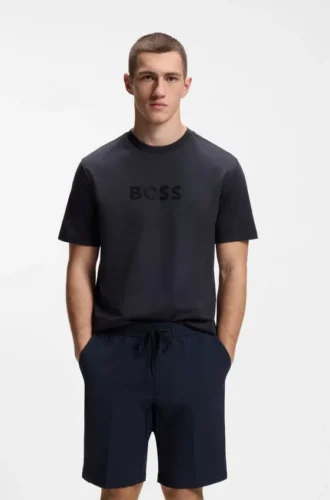 Cotton-jersey T-shirt with golf-inspired logo