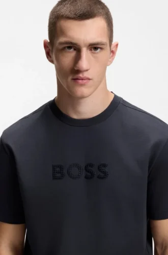 Cotton-jersey T-shirt with golf-inspired logo