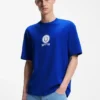 Cotton-jersey T-shirt with Happy HUGO artwork