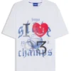 Cotton-jersey T-shirt with Happy HUGO artwork