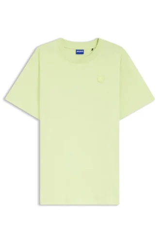 Cotton-jersey T-shirt with Happy HUGO logo