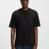 Cotton-jersey T-shirt with Happy HUGO logo