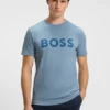 Cotton-jersey T-shirt with large logo print