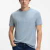 Cotton-jersey T-shirt with large logo print