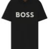 Cotton-jersey T-shirt with large logo print