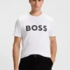Cotton-jersey T-shirt with large logo print