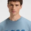 Cotton-jersey T-shirt with large logo print