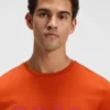 Cotton-jersey T-shirt with large logo print