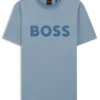 Cotton-jersey T-shirt with large logo print