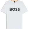 Cotton-jersey T-shirt with large logo print