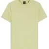 Cotton-jersey T-shirt with large logo print