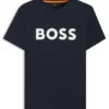 Cotton-jersey T-shirt with large logo print