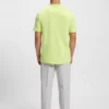Cotton-jersey T-shirt with logo and stripe