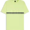 Cotton-jersey T-shirt with logo and stripe