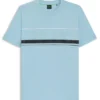 Cotton-jersey T-shirt with logo and stripe