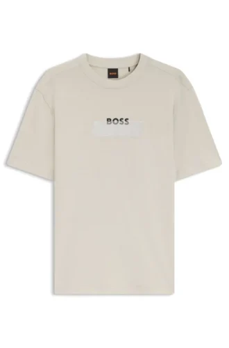 Cotton-jersey T-shirt with logo artwork