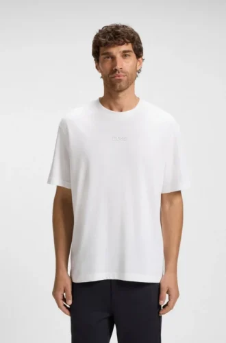 Cotton-jersey T-shirt with logo detail