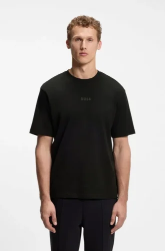 Cotton-jersey T-shirt with logo detail