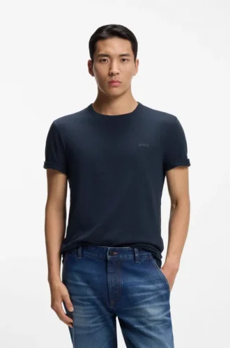 Cotton jersey T-shirt with logo detail