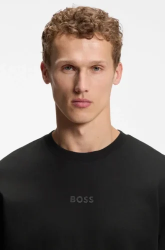Cotton-jersey T-shirt with logo detail