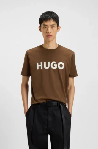 Cotton jersey T-shirt with logo print