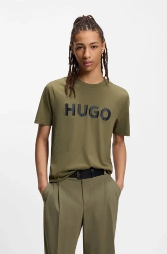 Cotton jersey T-shirt with logo print