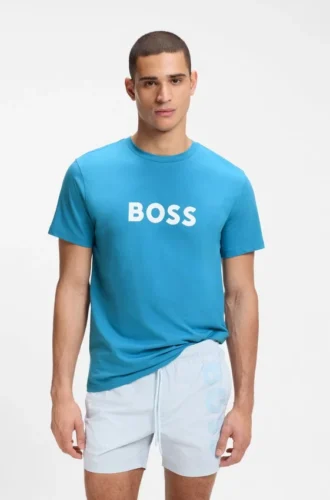 Cotton jersey T-shirt with logo print