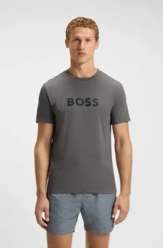 Cotton jersey T-shirt with logo print