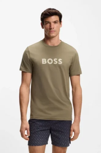 Cotton jersey T-shirt with logo print