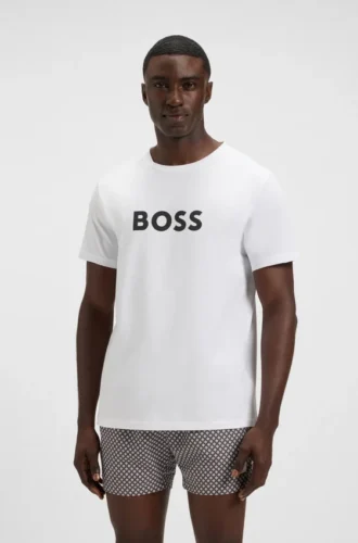 Cotton jersey T-shirt with logo print