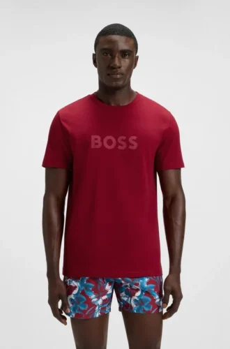 Cotton jersey T-shirt with logo print