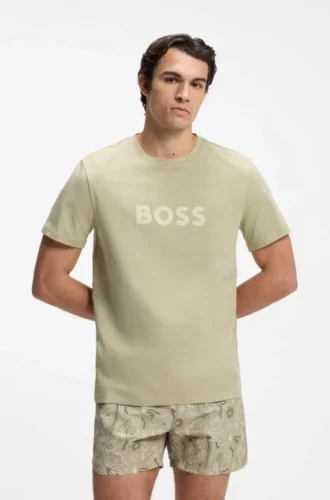 Cotton jersey T-shirt with logo print