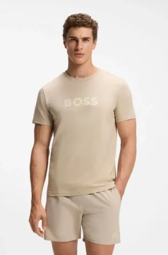 Cotton jersey T-shirt with logo print