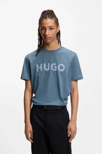Cotton jersey T-shirt with logo print