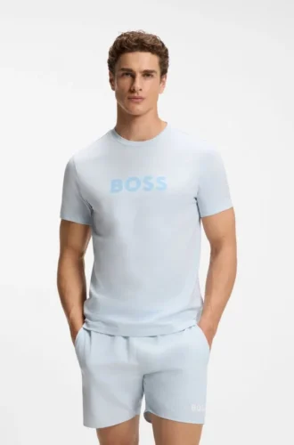 Cotton jersey T-shirt with logo print