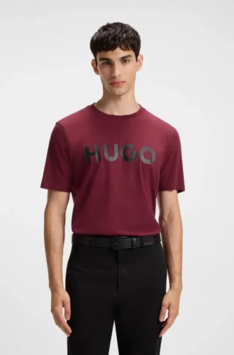 Cotton jersey T-shirt with logo print
