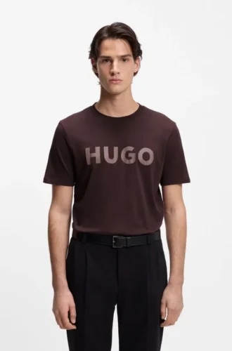 Cotton jersey T-shirt with logo print
