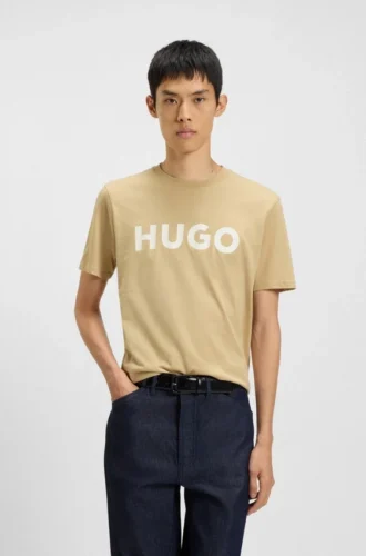Cotton jersey T-shirt with logo print